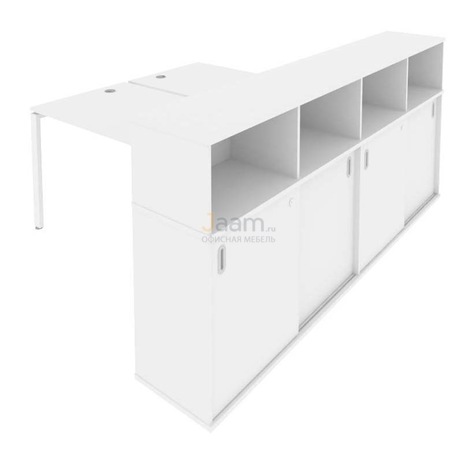 Мебель для персонала Рабочая станция с опорным шкафом-купе Б.РС-СШК-4.3