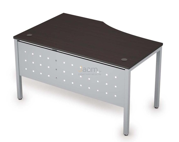 Мебель для персонала Стол криволинейный с экраном из металла правый 6МК.023