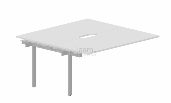 Мебель для персонала Составной стол на 2 рабочих места PEN2TPV168 - (2 эргономичных выреза) приставной элемент