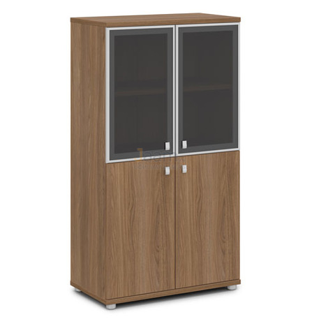 Мебель для персонала Шкаф стеклом в алюминиевом профиле V-666