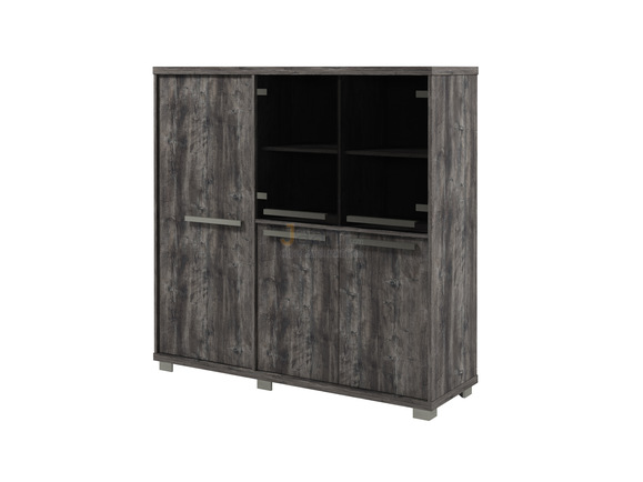 Кабинет руководителя Офисный шкаф трёхсекционный с 4 полками Z-33-12 левый