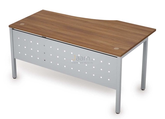 Мебель для персонала Стол криволинейный с экраном из металла левый 6МК.020