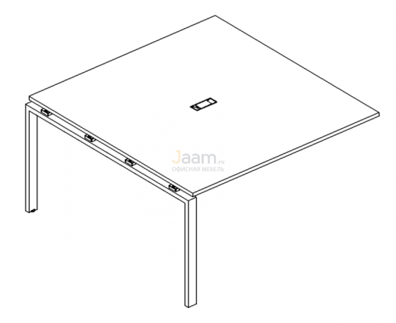 Стол Секция стола для переговоров на металлокаркасе UNO Б1 133-1 БП