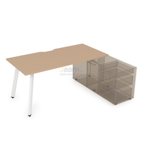 Мебель для персонала Стол рабочий с тумбой опорной порошковое покрытие 10СТОВ.084