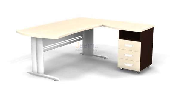 Мебель для персонала Угловое рабочее место на L-обр. каркасе правое B178/1