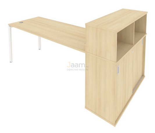 Мебель для персонала Стол письменный с опорным шкафом-купе Б.РС-СШК-3.5