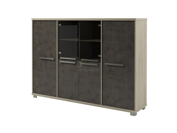 Кабинет руководителя Офисный шкаф четырёхсекционный с 4 полками Z-34-11