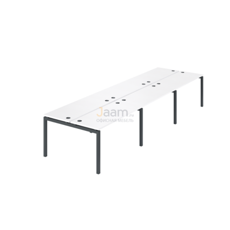 Мебель для персонала Бенч двойной на 6 рабочих мест АМБ-003.60-6