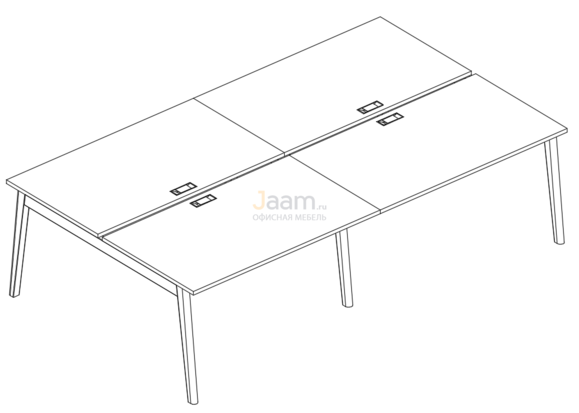 Мебель для персонала Рабочая станция (4х140) АЛ 9177-2