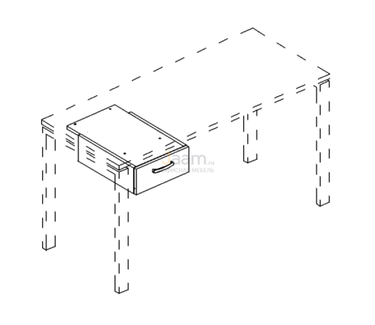 Мебель для персонала Тумба подвесная 1-ящичная (для стола 80) 216 БП