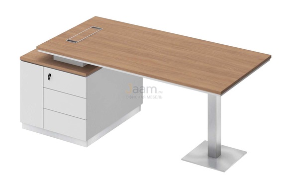 Кабинет руководителя Стол на опорной тумбе левый СИ 105л