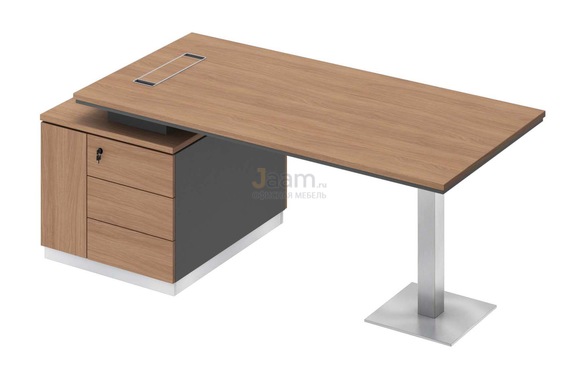 Кабинет руководителя Стол на опорной тумбе левый СИ 105л