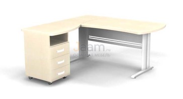 Мебель для персонала Угловое рабочее место на L-обр. каркасе левое B199/1