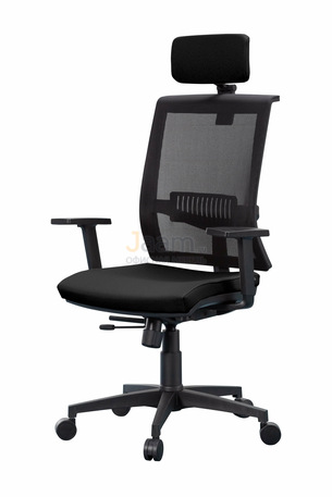 Кресло Плаза/П/П Ткань кат. 1 с подголов./база черный пластик