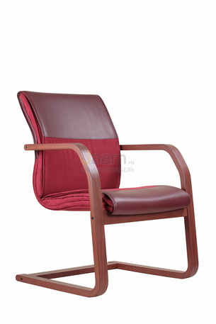 Кресло Лондон/В комб. Кожа стандартная/база дерево