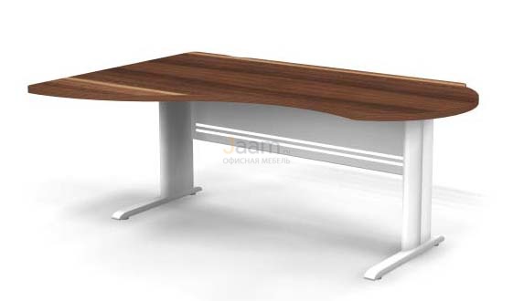 Мебель для персонала Стол асимметричный левый на L-образном каркасе B111/1