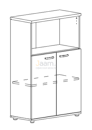 Мебель для персонала Офисный шкаф средний полузакрытый А4 9363