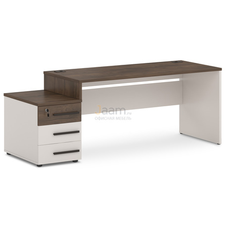 Мебель для персонала Стол с опорной тумбой левый T-26л
