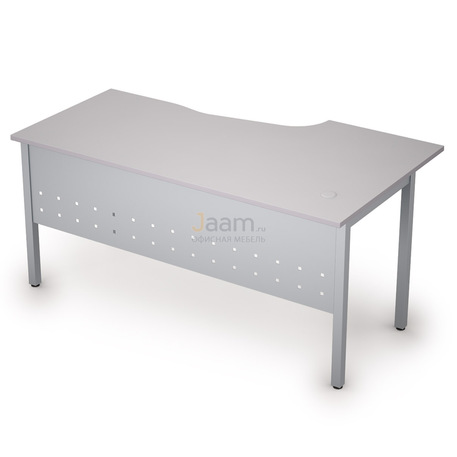 Мебель для персонала Стол криволинейный на металлических опорах левый 2МК.120