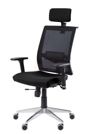 Кресло Плаза/П/П Ткань кат. 1 с подголов./база алюминий