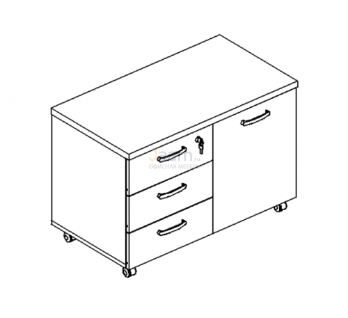 Мебель для персонала Тумба для оргтехники 261 БП