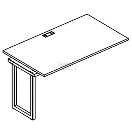 Мебель для персонала Секция стола рабочей станции на металлокаркасе QUATTRO Б4 023-1 БП