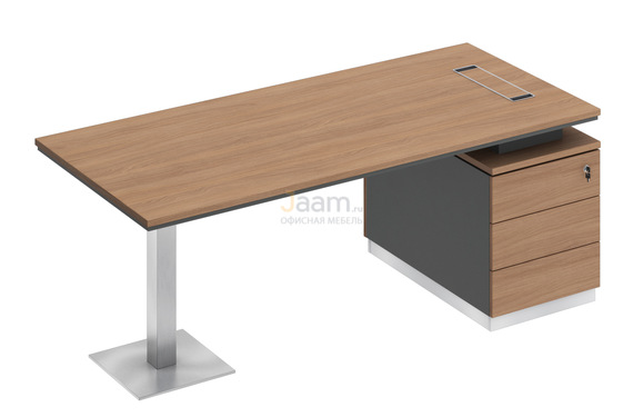 Кабинет руководителя Стол на опорной тумбе правый СИ 104пр