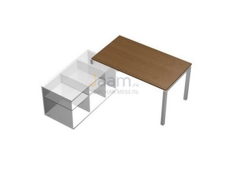 Мебель для персонала Стол рабочий (140) на опорной тумбе левой (БЕЗ ТУМБЫ) КВ 0112