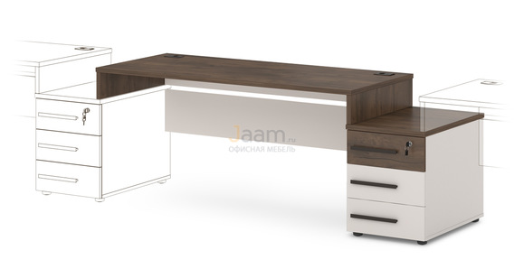 Мебель для персонала Стол промежуточный с опорной тумбой T-29