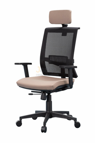 Кресло Плаза/П/П Ткань кат. 1 с подголов./база черный пластик