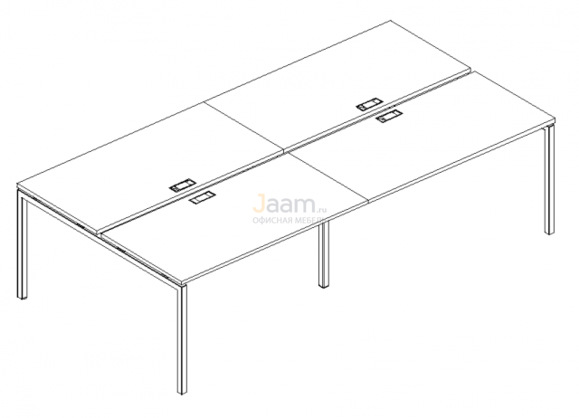 Мебель для персонала Рабочая станция на металлокаркасе DUE Б2 176-2 БП