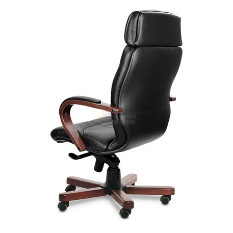Кресло LEEDS WOOD A кожа+кож.зам.