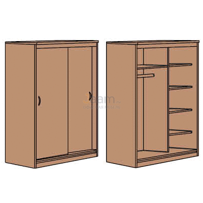 Мебель для гостиниц Офисный шкаф-купе R6804