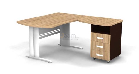 Мебель для персонала Угловое рабочее место на L-обр. каркасе правое B172/1