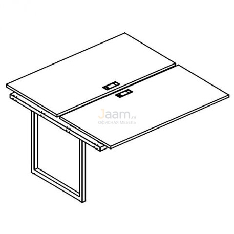 Мебель для персонала Секция стола рабочей станции на металлокаркасе QUATTRO Б4 173-1 БП