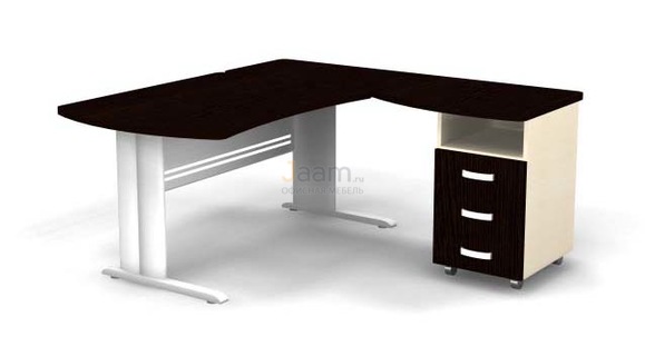 Мебель для персонала Угловое рабочее место на L-обр. каркасе правое B196/1