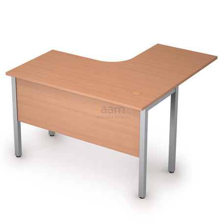 Мебель для персонала Стол криволинейный на металлических опорах левый 2МД.128