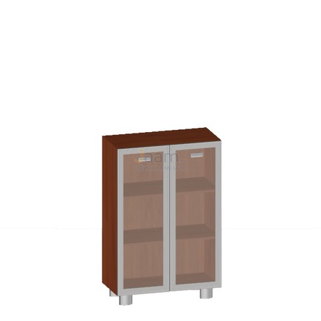 Кабинет руководителя Шкаф средний со стеклом в алюм.рамке