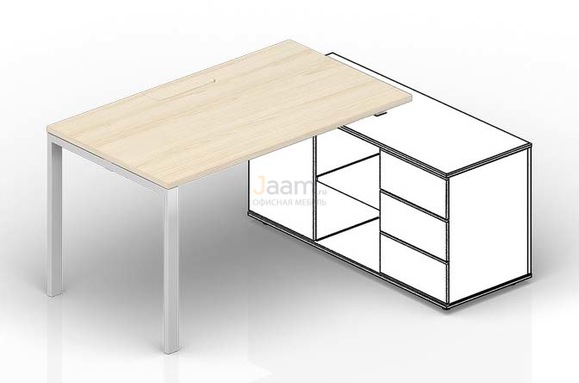 Мебель для персонала Стол для крепления к сервисной опорной тумбе (меламиновый аутлет) STM148FU