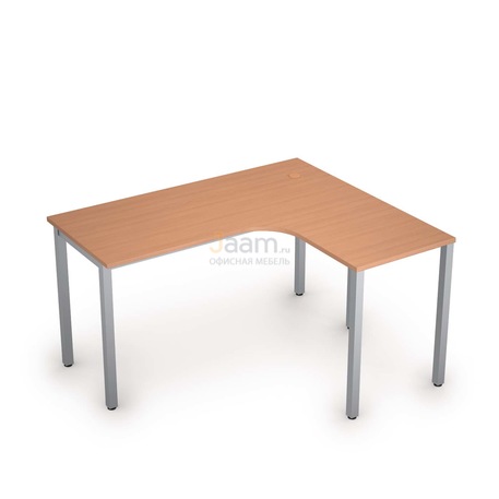 Мебель для персонала Стол криволинейный на металлических опорах правый 2М.131