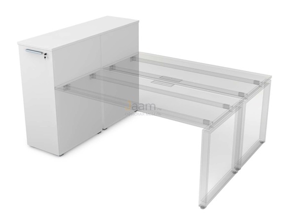 Мебель для персонала Офисная тумба с выкатной секцией высокая 9ТП.012.4