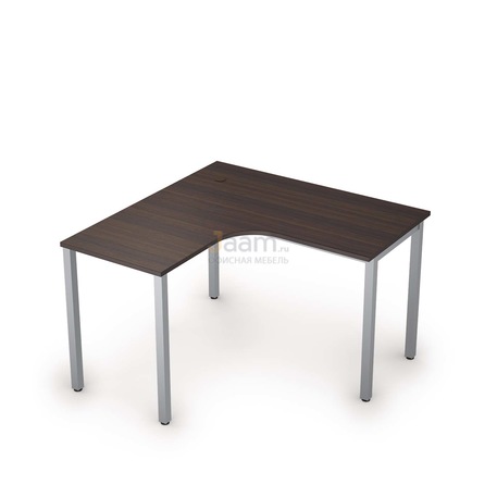 Мебель для персонала Стол криволинейный на металлических опорах левый 2М.128