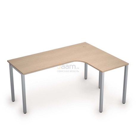 Мебель для персонала Стол криволинейный на металлических опорах правый 2М.133