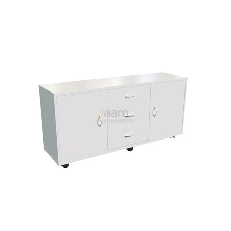 Кабинет руководителя Приставка подкатная, 3 ящика (верхний замок),две двери 17201