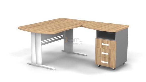 Мебель для персонала Угловое рабочее место на L-обр. каркасе правое B172/1