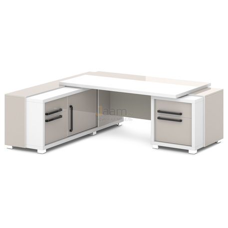 Кабинет руководителя Стол руководителя с греденцией и тумбой L-118пр/л