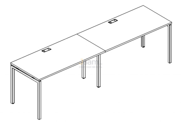 Мебель для персонала Рабочая станция на металлокаркасе DUE Б2 003-2 БП