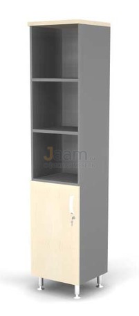 Мебель для персонала Стеллаж полуоткрытый 5-ур., глухая L-дверь BR81.0504