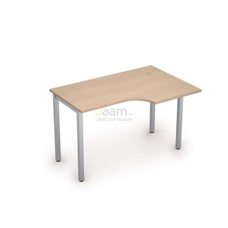 Мебель для персонала Стол криволинейный на металлических опорах правый 2М.144