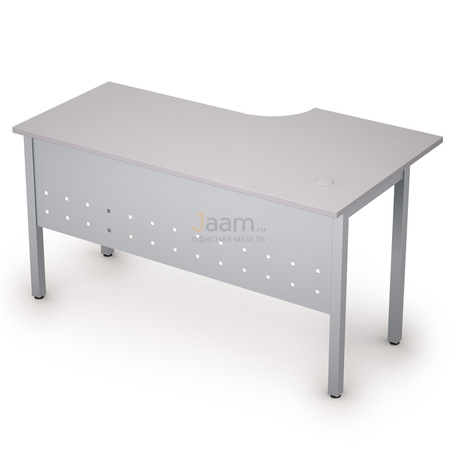 Мебель для персонала Стол криволинейный на металлических опорах левый 2МК.142